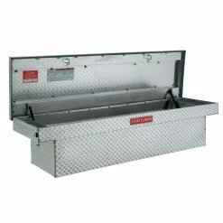 CRAFTSMAN Truck Tool Boxes 71.36-in x 19.57-in x 17.21-in Brite Aluminum Crossover Truck Tool Box -Hopkins Online Shop 09802824