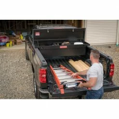 CRAFTSMAN Truck Tool Boxes 71.36-in x 19.57-in x 16.58-in Matte Black Aluminum Crossover Truck Tool Box -Hopkins Online Shop 09839341