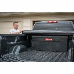 CRAFTSMAN Truck Tool Boxes 40.86-in x 19.57-in x 19.2-in Black Aluminum Chest Truck Tool Box -Hopkins Online Shop 09839392