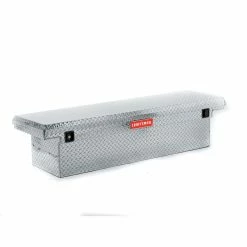 CRAFTSMAN Truck Tool Boxes 71.36-in x 19.57-in x 16.58-in Brite Aluminum Crossover Truck Tool Box