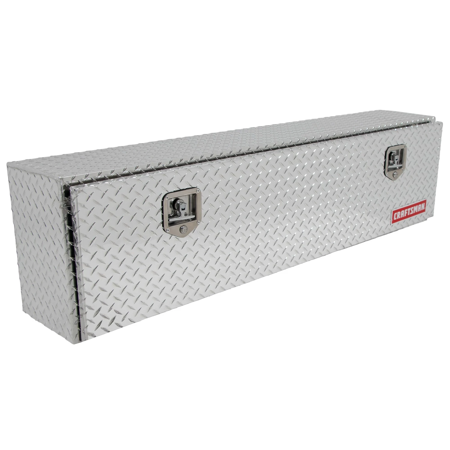 CRAFTSMAN Truck Tool Boxes 60-in x 12-in x 16-in Brite Aluminum Top Mount Truck Tool Box 1 CRAFTSMAN Truck Tool Boxes 60-in x 12-in x 16-in Brite Aluminum Top Mount Truck Tool Box