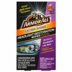 Armor All Car Exterior Cleaners Ultra Shine Headlight Restoration Wipes 6-Count Car Exterior Restoration Kit