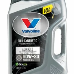 Valvoline Automotive Chemicals & Lubricants Full Synthetic SAE 0W-20 Motor Oil- Easy Pour 5 Quart