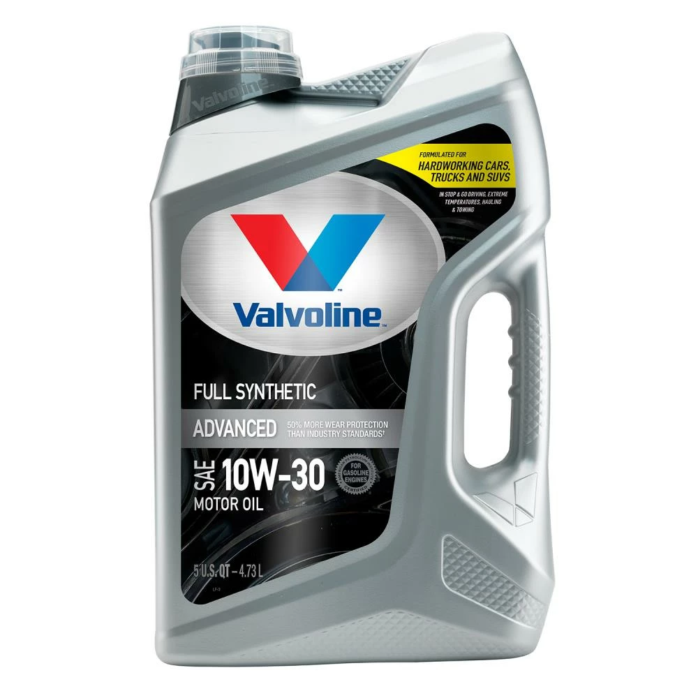 Valvoline Motor Oil & Additives Full Synthetic SAE 10W-30 Motor Oil- Easy Pour 5 Quart 1 Valvoline Motor Oil & Additives Full Synthetic SAE 10W-30 Motor Oil- Easy Pour 5 Quart