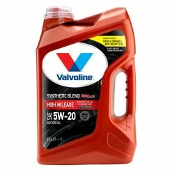 Valvoline Motor Oil & Additives High Mileage MaxLife SAE 5W-20 Motor Oil- Easy Pour 5 Quart