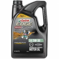 CASTROL Motor Oil & Additives EDGE High Mileage 5W-30 5 Qt