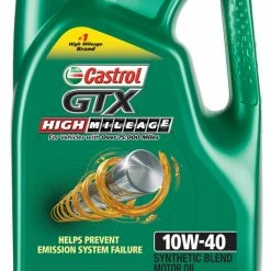 CASTROL Motor Oil & Additives GTX High Mileage 10W-40 5 Qt