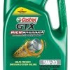 CASTROL Motor Oil & Additives GTX High Mileage 5W-20, 5 Qt.