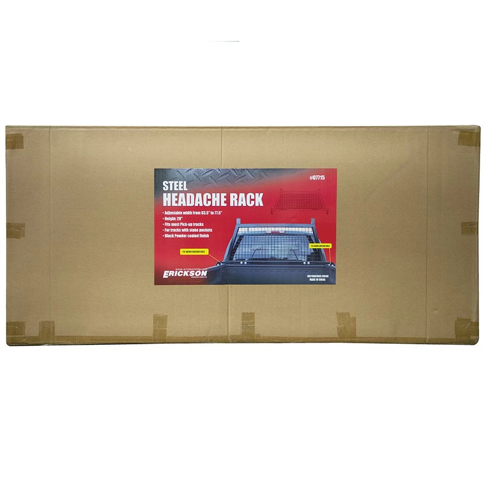 Erickson Cargo Carriers Steel Headache Rack 2 Erickson Cargo Carriers Steel Headache Rack - Image 2