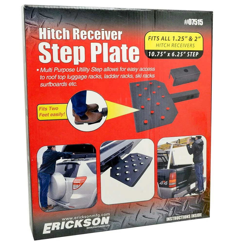 Erickson Cargo Carriers Hitch Receiver Step Plate 2 Erickson Cargo Carriers Hitch Receiver Step Plate - Image 2