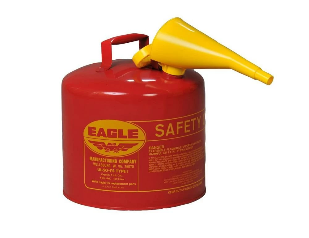 Eagle Gas Cans 5-Gallon Metal Gasoline Can 1 Eagle Gas Cans 5-Gallon Metal Gasoline Can