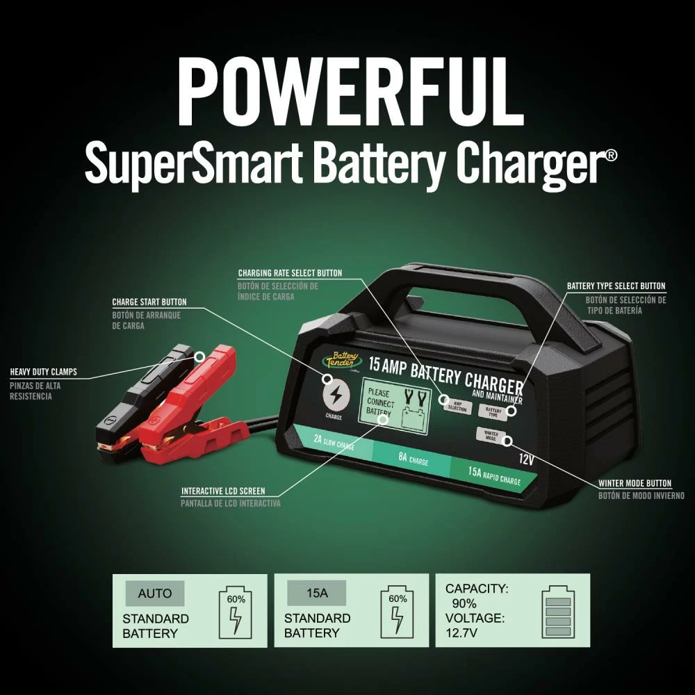 Battery Tender Car Battery Chargers 15-Amp 12-Volt Car Battery Charger 3 Battery Tender Car Battery Chargers 15-Amp 12-Volt Car Battery Charger - Image 3