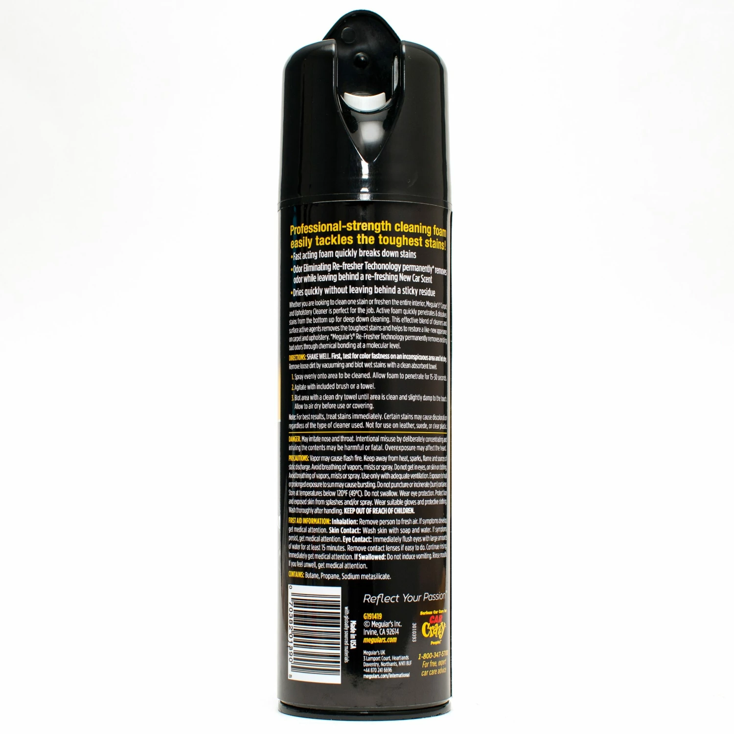 Meguiar's Car Interior Cleaners Carpet and Upholstery Cleaner, G191419 19-fl oz 6 Meguiar's Car Interior Cleaners Carpet and Upholstery Cleaner, G191419 19-fl oz - Image 6