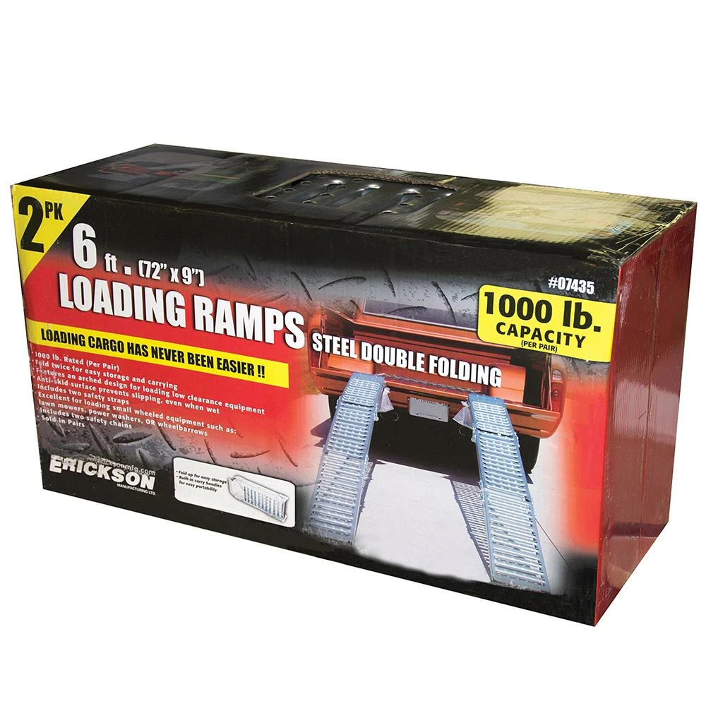 Erickson Cargo Carriers Steel Tr-Fold R-Amp 1000 lb Per Pair 9 -in x 72 -in 2 Erickson Cargo Carriers Steel Tr-Fold R-Amp 1000 lb Per Pair 9 -in x 72 -in - Image 2