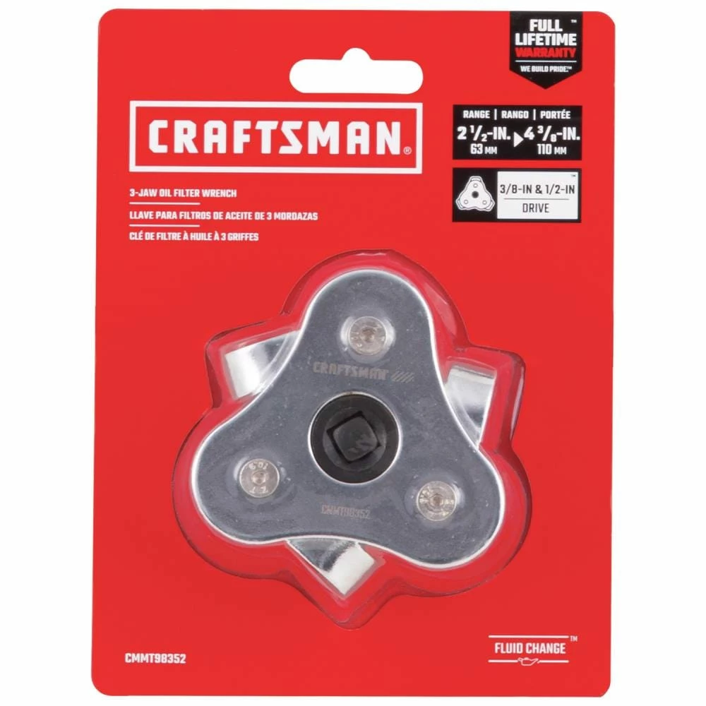 CRAFTSMAN Oil Change Tools Automotive 3-Jaw Oil Filter Wrench 3 CRAFTSMAN Oil Change Tools Automotive 3-Jaw Oil Filter Wrench - Image 3