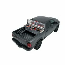 CRAFTSMAN Truck Tool Boxes 71.36-in x 19.57-in x 17.21-in Brite Aluminum Crossover Truck Tool Box -Hopkins Online Shop 17126588