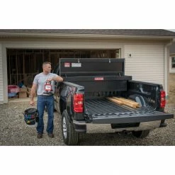 CRAFTSMAN Truck Tool Boxes 71.36-in x 19.57-in x 17.21-in Matte Black Aluminum Crossover Truck Tool Box -Hopkins Online Shop 18267051