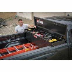 CRAFTSMAN Truck Tool Boxes 71.36-in x 19.57-in x 17.21-in Matte Black Aluminum Crossover Truck Tool Box -Hopkins Online Shop 18267052