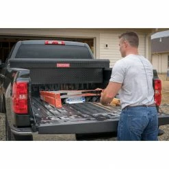 CRAFTSMAN Truck Tool Boxes 71.36-in x 19.57-in x 17.21-in Matte Black Aluminum Crossover Truck Tool Box -Hopkins Online Shop 18267054