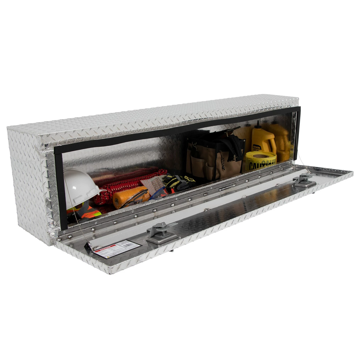 CRAFTSMAN Truck Tool Boxes 60-in x 12-in x 16-in Brite Aluminum Top Mount Truck Tool Box 8 CRAFTSMAN Truck Tool Boxes 60-in x 12-in x 16-in Brite Aluminum Top Mount Truck Tool Box - Image 8