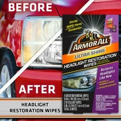 Armor All Car Exterior Cleaners Ultra Shine Headlight Restoration Wipes 6-Count Car Exterior Restoration Kit 11 Armor All Car Exterior Cleaners Ultra Shine Headlight Restoration Wipes 6-Count Car Exterior Restoration Kit -Hopkins Online Shop 42089123