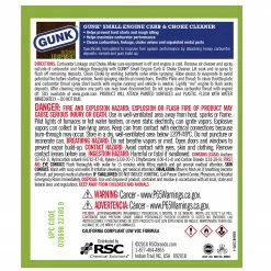 GUNK Outdoor Car Additives & Fluids 12.5-oz Carburetor Cleaner 15 GUNK Outdoor Car Additives & Fluids 12.5-oz Carburetor Cleaner -Hopkins Online Shop 42427436